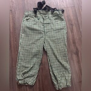 Vintage 70s Levi’s Gentleman’s Jeans Gingham Suspender Pants Youth/XS Rare